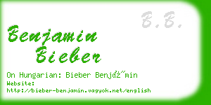 benjamin bieber business card